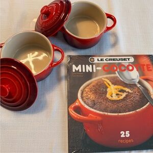 Le Creuset Red Mini Cocotte Set with Cream Interior